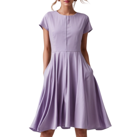 Cotton: Crisp Comfort Dress (Lavendar)