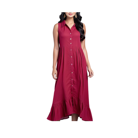 Cotton: ChicOffice Smart Dress(Red)