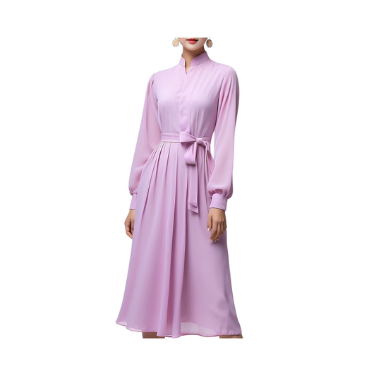 Chiffon: Pink Mist Delight Dress