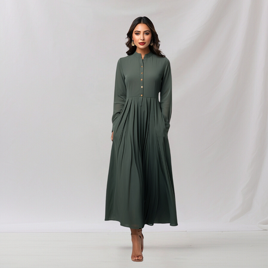 Cotton: Vintage Vibes Dress (Dark Green) House of supr made to fit dress