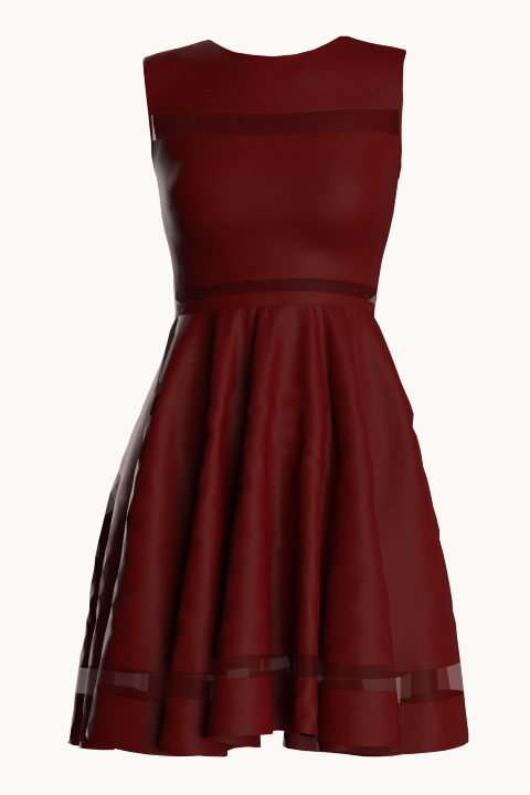 红栗色连衣裙