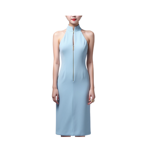 Cotton : Soothing Seas  Dress (Aqua blue)