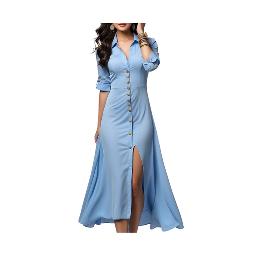 Cotton: IndiUrban Attire dress (Blue)