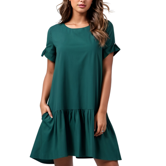 Linen : Always Feels Good Dress (Dark Green)