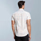 Square Check printed shirt (White)