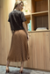 Pleated brown skirt