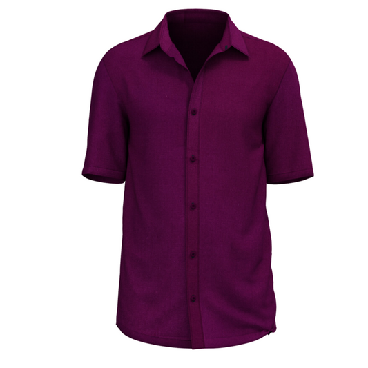 Solid cotton mensshirt (Deep Violet)