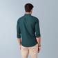 Linen solid  shirt (Dark green)