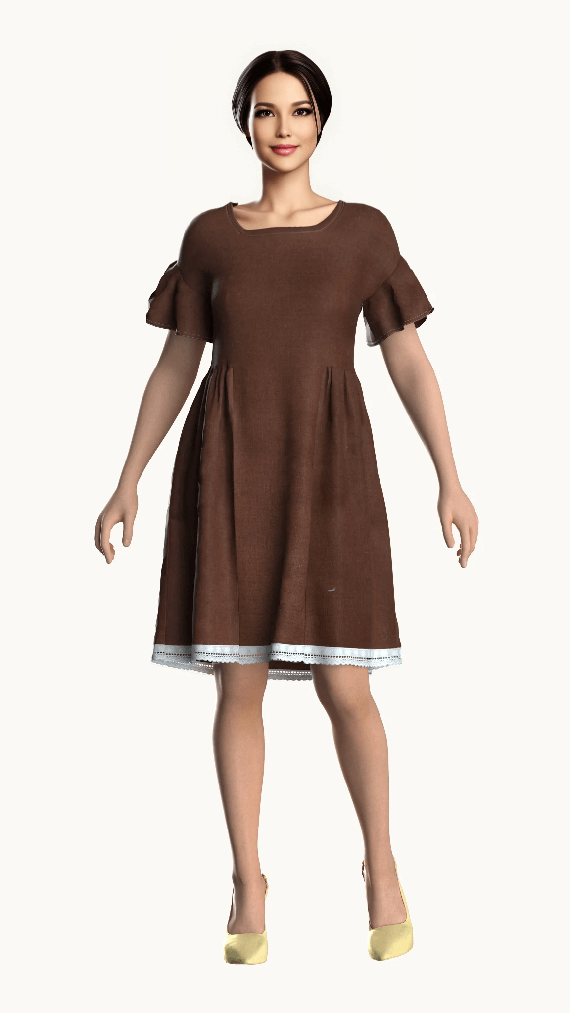 house of supr , made to fit , brown dress, suitable for formal office wear