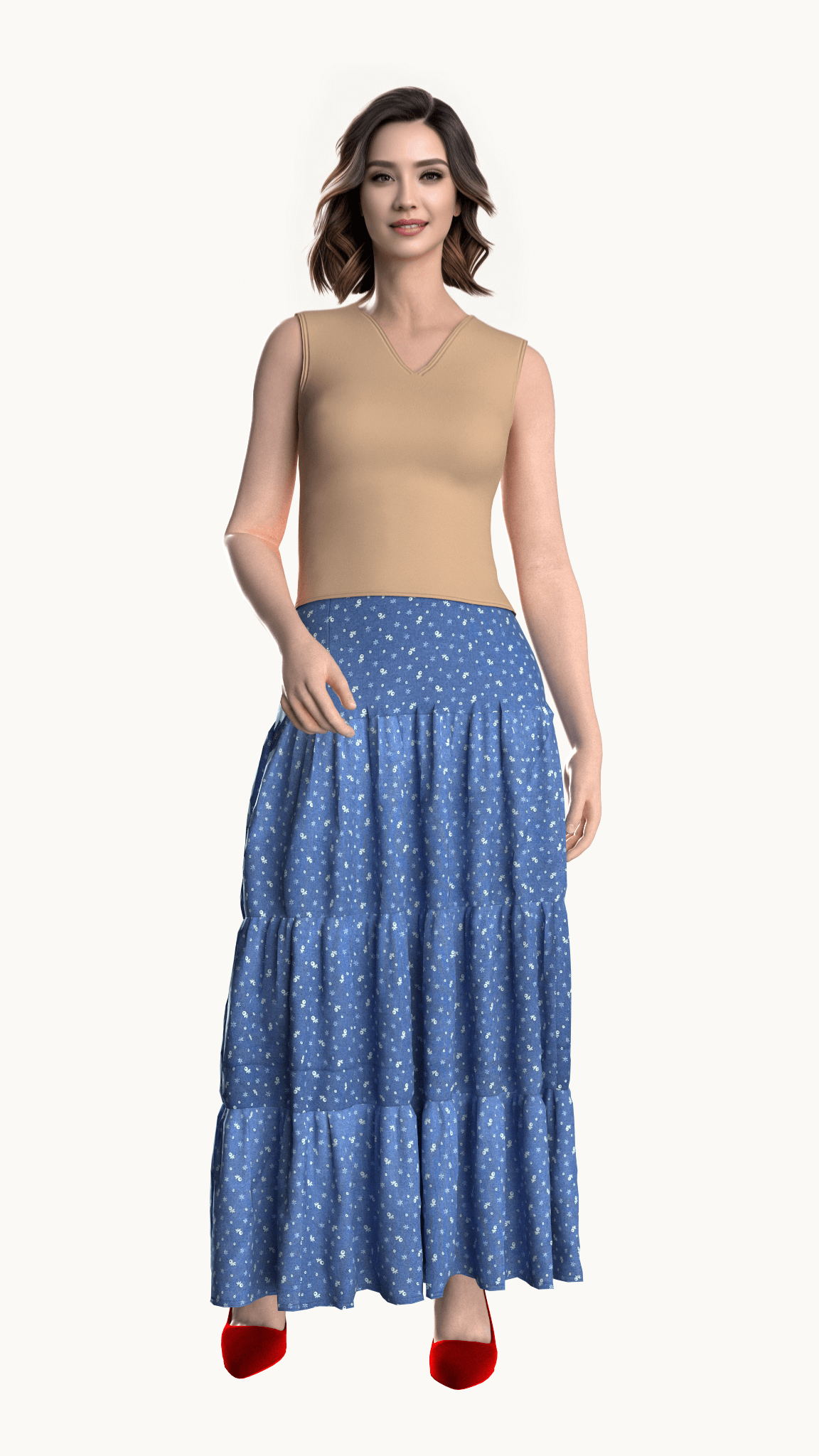 Tiered Maxi Skirt  from House of supr , Try out or made to measure garments