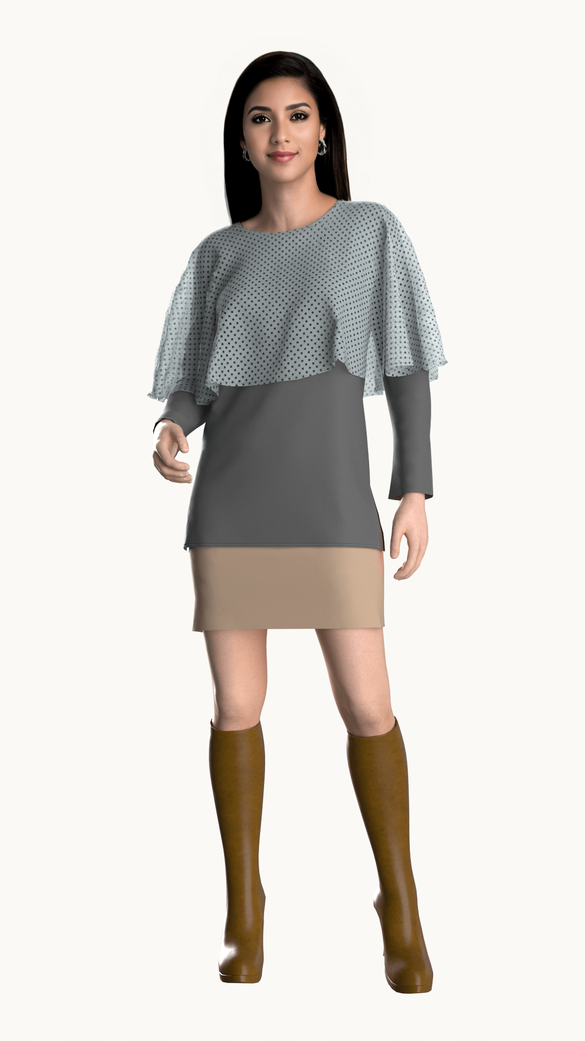 Experience casual elegance with this stunning Poncho-style layered top. The beautiful full sleeve silhouette is designed to flatter any figure, providing year-round versatility. Perfect for cold-weather chic, this elegant piece is sure to become a wardrobe favorite.