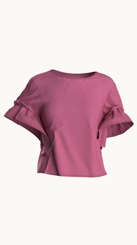 Ruched sleeve top