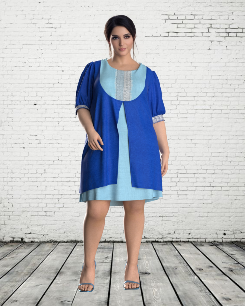 Over layered dress with lace yoke ( Plus size) || plus size clothing| curvy fashion |Affordable custom clothing | Custom made clothing online | house of supr | Custom tailored outfits | Tailored fit garments | Made to fit clothing | 