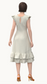 Linen midi dress (Off white)