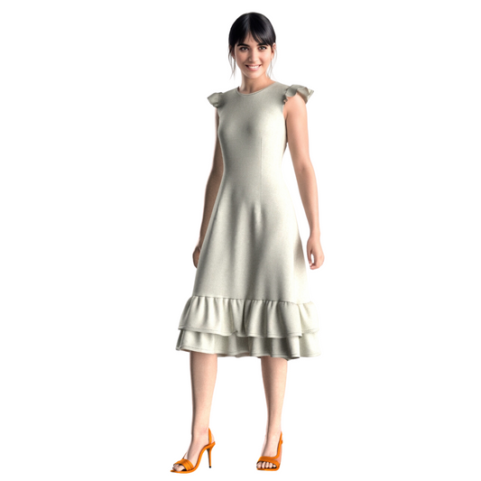 Off white midi dress,house of supr, made to measure, made to fit womens wear, party wear
