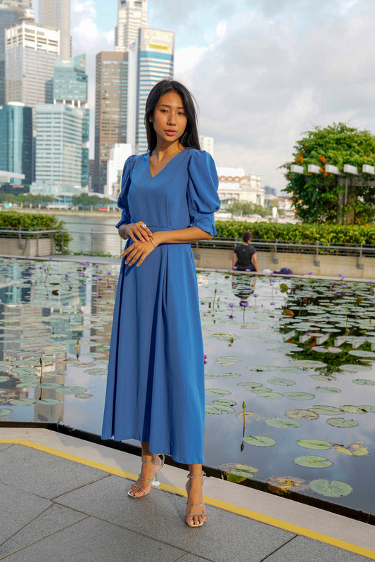 Royal blue casual dress