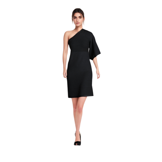 Black cotton midi dress, houe of supr made to fashion
