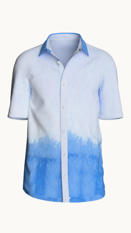 Tie Dye cotton shirt (Blue)