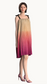 Luxurious Satin Ombre shaded dress (Beige Maroon)