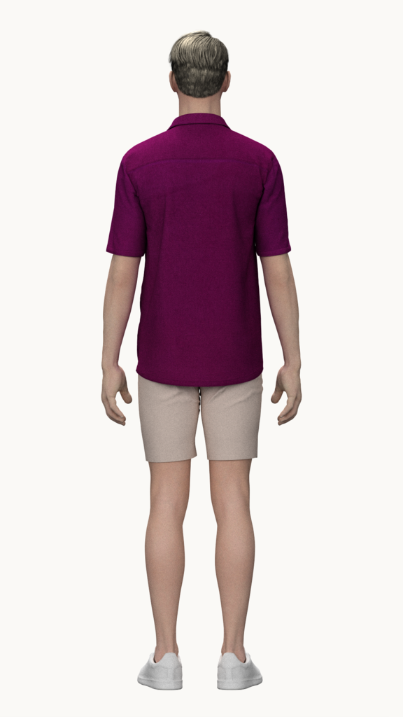 Solid cotton shirt (Deep Violet)