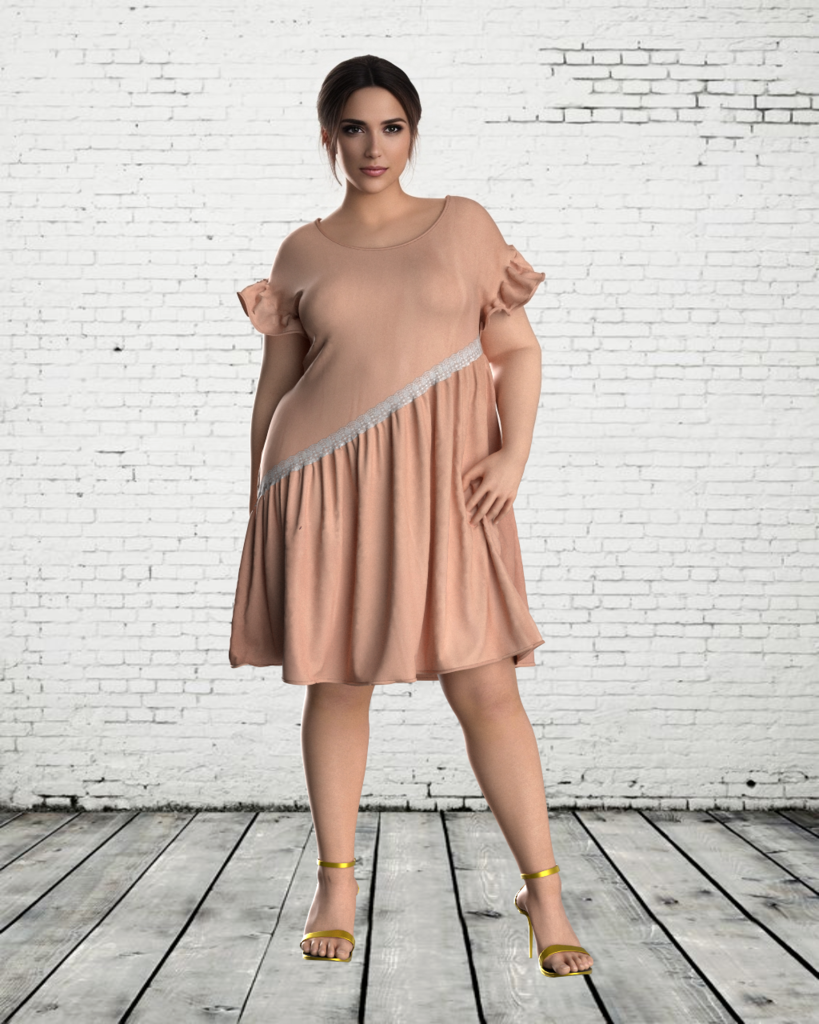  Asymmetrical gather trapeze Dress (Plus Size)| plus size clohing| curvy fashion |Affordable custom clothing | Custom made clothing online | house of supr | Custom tailored outfits | Tailored fit garments | Made to fit clothing | 