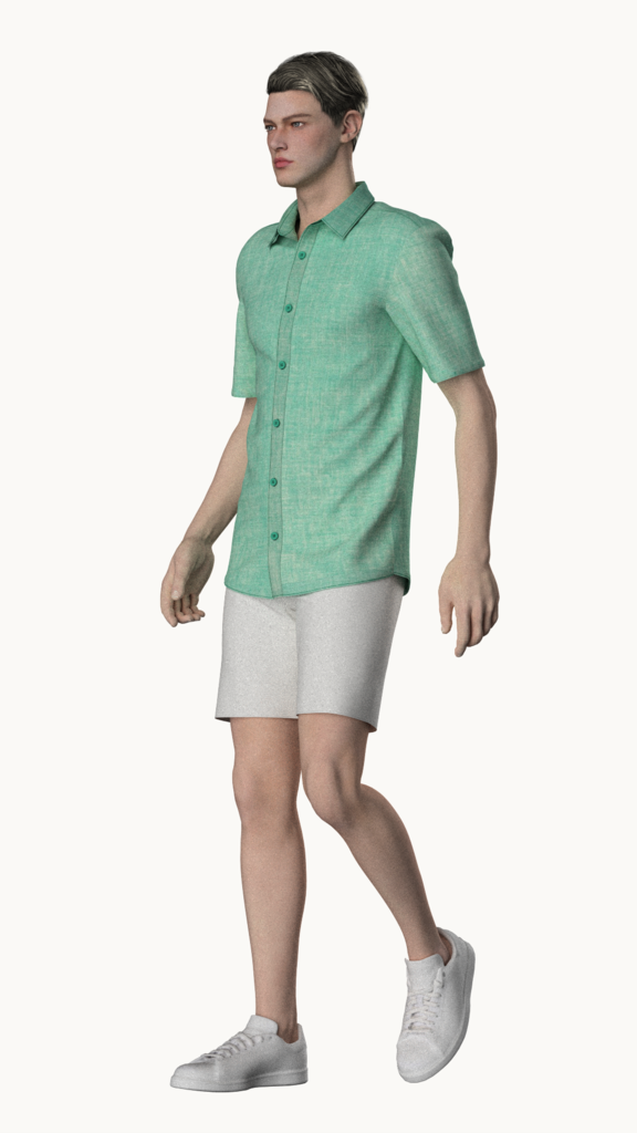 Linen solid shirt (Green)
