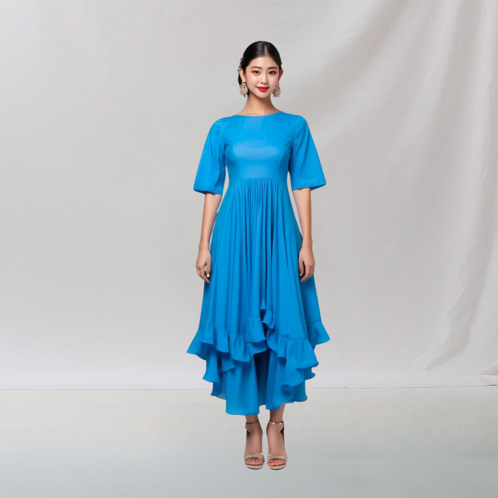 Forever Unique Layered Ruffle Maxi Dress - Blush Boutique