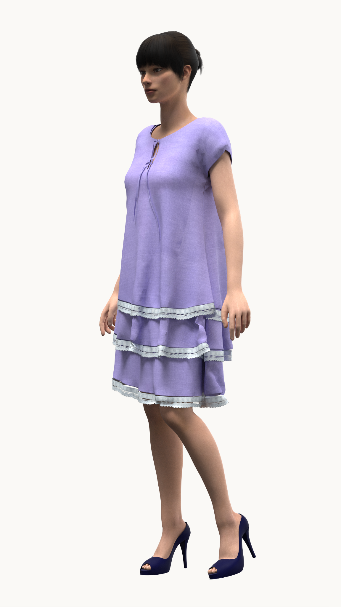 Multi layer asymmetrical dress (Plus size)