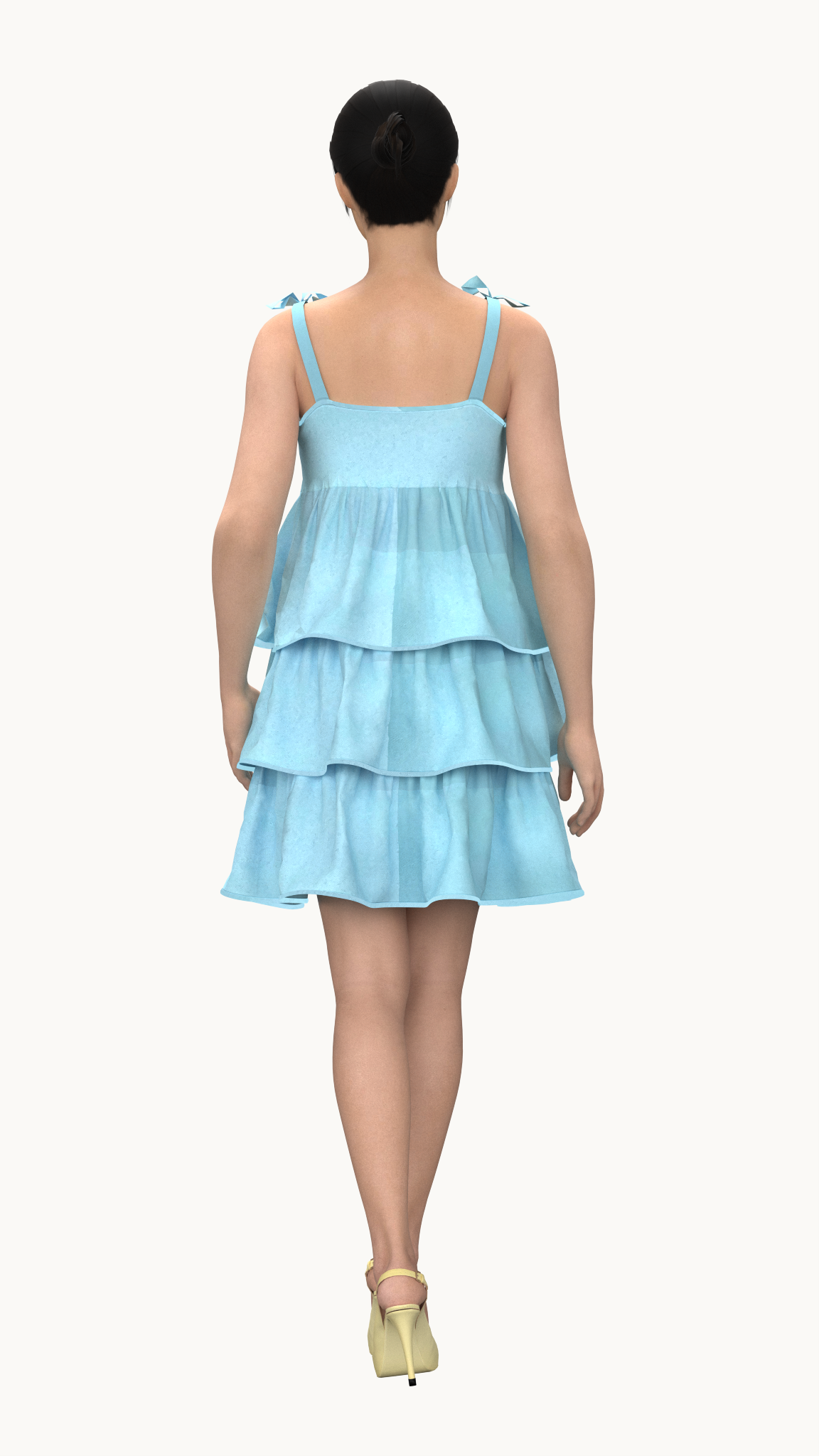 Ruffled tiered frilled dress