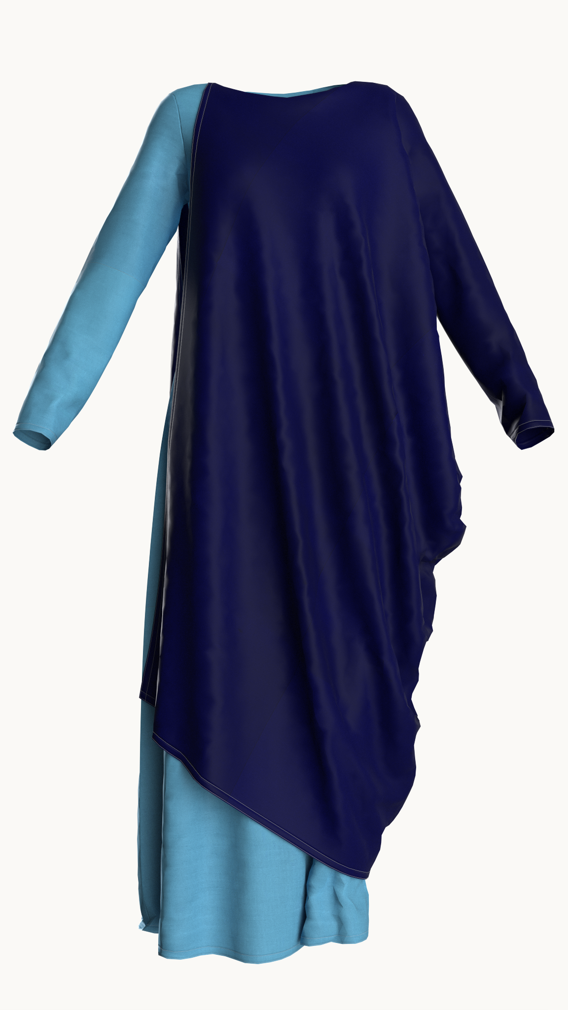 Full sleeve maxi dress  with drape design