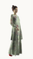 Double layered printed long dress