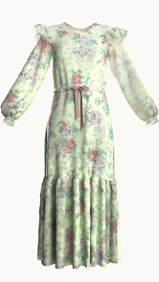 House of supr , customisable made to fit dress , maxi dress great for plus sizes, floral designs can be made in your custom fir size