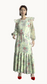 Maxi dress with floral design (Greenish Yellow Combo)