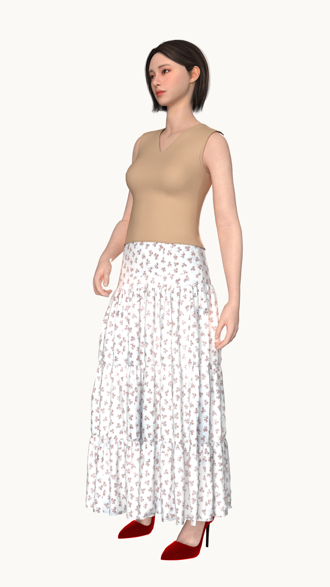 Tiered Maxi skirt
