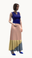 Maxi skirt with double layer bottom hem