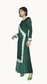 Wrap long dress with frill (Deep Sea green)