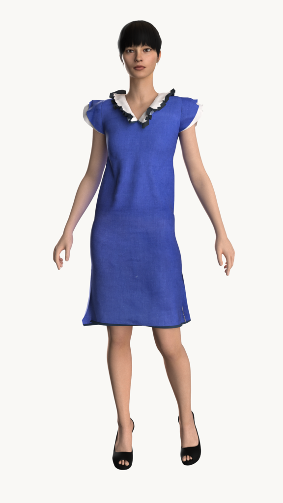 Collared with layer sleeve mini dress