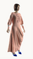 Puffed sleeve maxi dress (Light Pink)