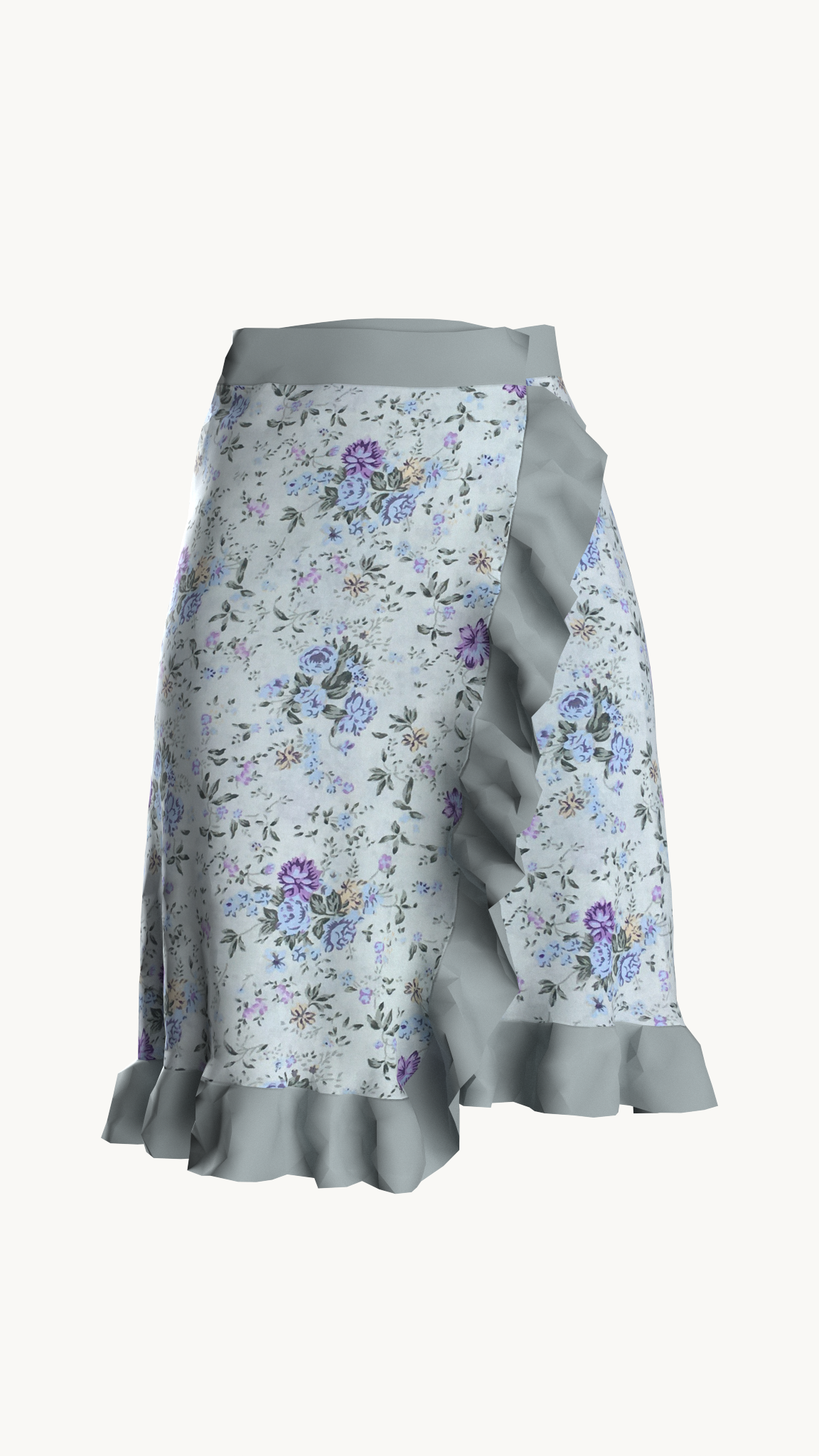 Flare mini wrap skirt